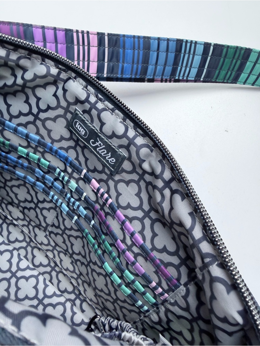 LUG Flare Stripe Crossbody Bag Purse Multicolor NWOT - Picture 7 of 9